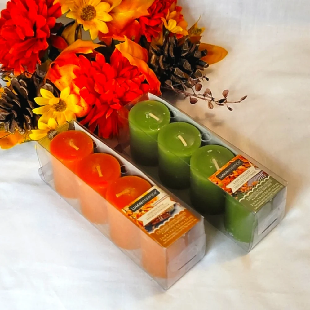 🍁🍂NEW 8 Luminessence Fall Harvest Votive Candles 🍁🍂